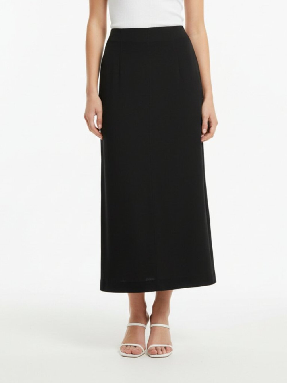 Escandrille Black Maxi Long Straight Skirt 12